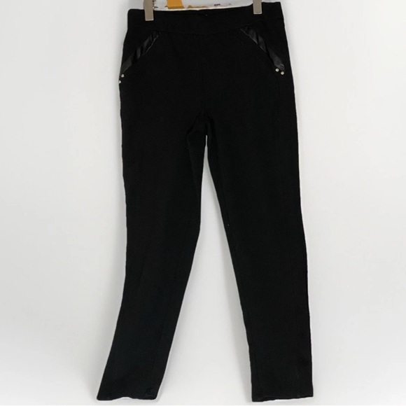 San Francisco Women's Black Stretch Pants Sz M Minimalist Casual Comfort Capsule - Picture 1 of 8